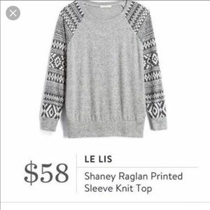 Le Lis Shaney Raglan printed sleeve for stitch fix